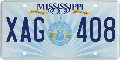 MS license plate XAG408