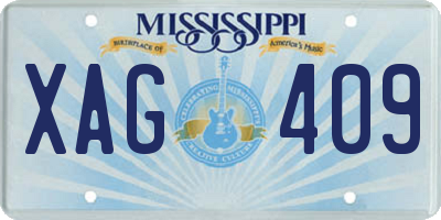 MS license plate XAG409