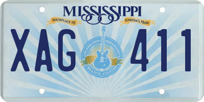 MS license plate XAG411