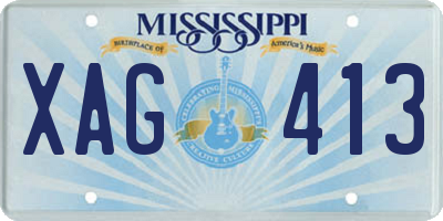 MS license plate XAG413