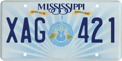 MS license plate XAG421