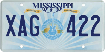MS license plate XAG422