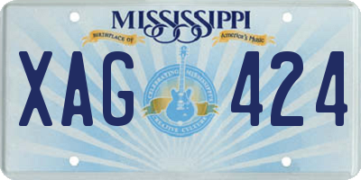 MS license plate XAG424