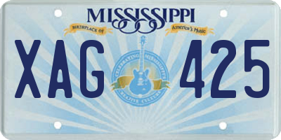 MS license plate XAG425