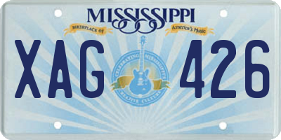 MS license plate XAG426