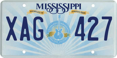 MS license plate XAG427