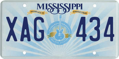 MS license plate XAG434