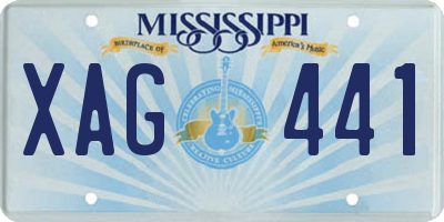 MS license plate XAG441