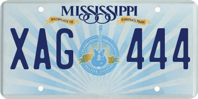MS license plate XAG444