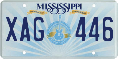 MS license plate XAG446