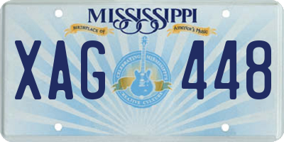 MS license plate XAG448