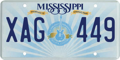 MS license plate XAG449