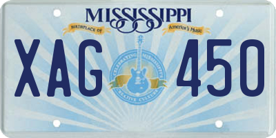 MS license plate XAG450