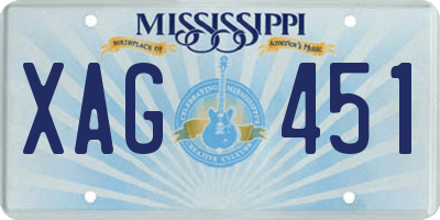 MS license plate XAG451