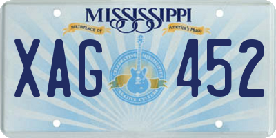MS license plate XAG452