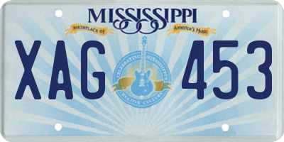 MS license plate XAG453