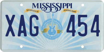 MS license plate XAG454