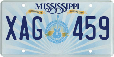 MS license plate XAG459