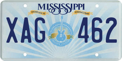MS license plate XAG462