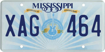 MS license plate XAG464