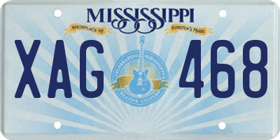 MS license plate XAG468