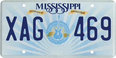 MS license plate XAG469