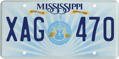 MS license plate XAG470