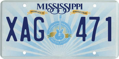 MS license plate XAG471