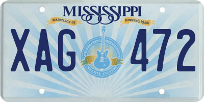 MS license plate XAG472