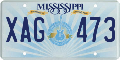 MS license plate XAG473