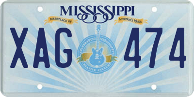MS license plate XAG474