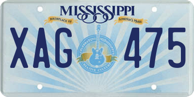 MS license plate XAG475
