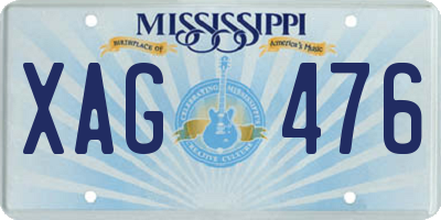 MS license plate XAG476