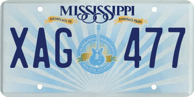 MS license plate XAG477