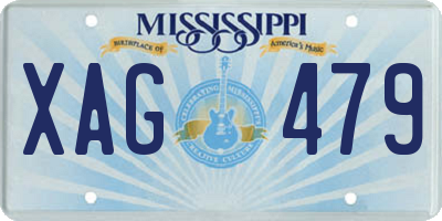 MS license plate XAG479