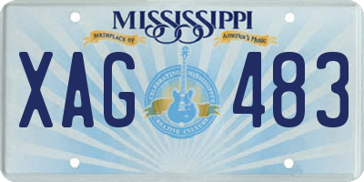 MS license plate XAG483