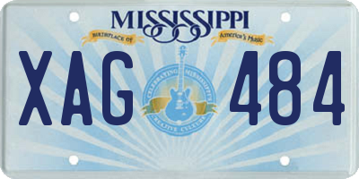 MS license plate XAG484