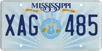MS license plate XAG485
