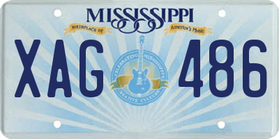 MS license plate XAG486