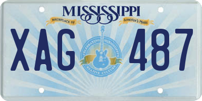 MS license plate XAG487