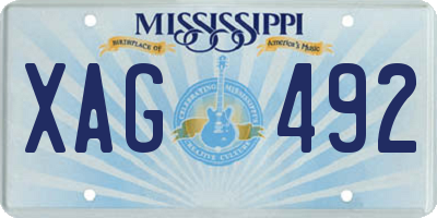 MS license plate XAG492