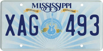 MS license plate XAG493