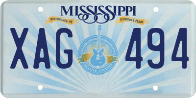 MS license plate XAG494