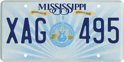MS license plate XAG495
