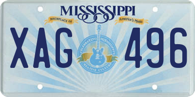 MS license plate XAG496
