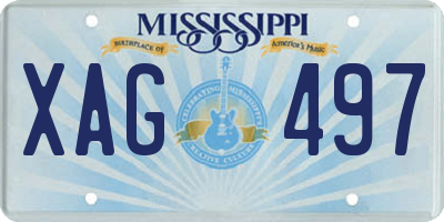 MS license plate XAG497