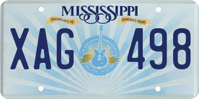MS license plate XAG498