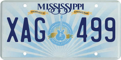 MS license plate XAG499