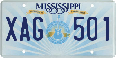 MS license plate XAG501
