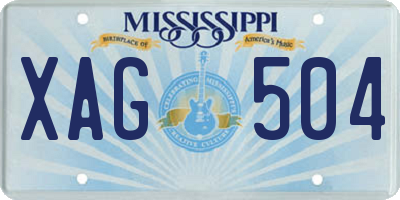 MS license plate XAG504